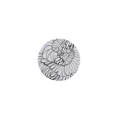 Mono Swirls 1  Mini Buttons by kaleidomarblingart