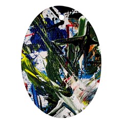 Snow In A City-1-1 Ornament (oval) by bestdesignintheworld