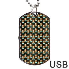 Girl Black Dog Tag Usb Flash (two Sides) by snowwhitegirl