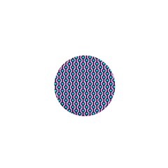 Blue Circles On Purple Background Geometric Ornament 1  Mini Buttons by SychEva