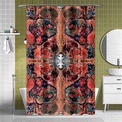 Abstract Marbled Patterns Shower Curtain 48  X 72  (small)  by kaleidomarblingart