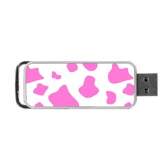 Pink Cow Spots, Large Version, Animal Fur Print In Pastel Colors Portable Usb Flash (two Sides) by Casemiro