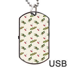 Spruce And Pine Branches Dog Tag Usb Flash (two Sides) by SychEva