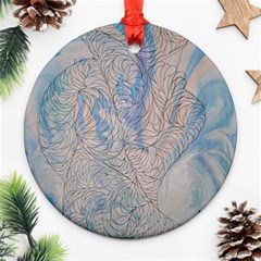 Convoluted Patterns Ornament (round) by kaleidomarblingart