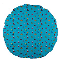 Christmas Elements For The Holiday Large 18  Premium Flano Round Cushions by SychEva