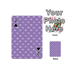 Pink Clouds On Purple Background Playing Cards 54 Designs (mini) by SychEva