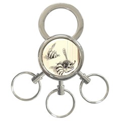 Bees 3-ring Key Chain by Limerence