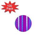 Warped Stripy Dots 1  Mini Buttons (100 pack)  Front