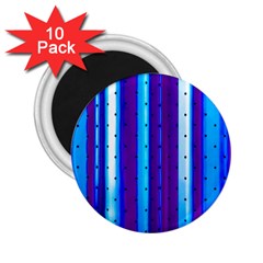 Warped Stripy Dots 2 25  Magnets (10 Pack)  by essentialimage365