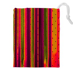 Warped Stripy Dots Drawstring Pouch (5xl) by essentialimage365