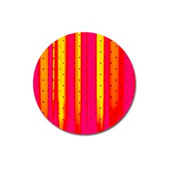 Warped Stripy Dots Magnet 3  (round) by essentialimage365