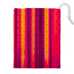 Warped Stripy Dots Drawstring Pouch (5xl) by essentialimage365