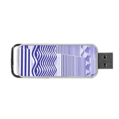 Illusion Waves Pattern Portable Usb Flash (two Sides) by Sparkle