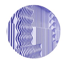 Illusion Waves Pattern Mini Round Pill Box (pack Of 3) by Sparkle