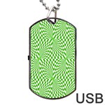 Illusion Waves Pattern Dog Tag USB Flash (One Side) Front