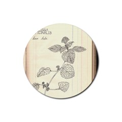 Lemon Balm Rubber Coaster (round) by Limerence