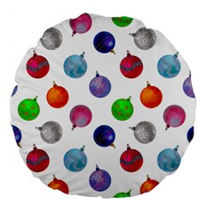 Christmas Balls Large 18  Premium Flano Round Cushions by SychEva
