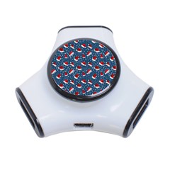 Blue Christmas Hats 3-port Usb Hub by SychEva