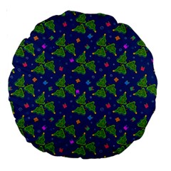 Christmas Trees Large 18  Premium Round Cushions by SychEva