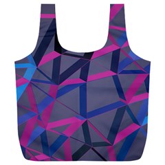 3d Lovely Geo Lines Full Print Recycle Bag (xxl) by Uniqued