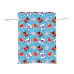 Cute Cats And Bears Lightweight Drawstring Pouch (l) by SychEva