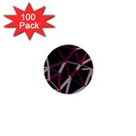 3d Lovely Geo Lines Iii 1  Mini Buttons (100 pack)  Front