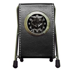 Creepy Women Mannequin Portrait Pen Holder Desk Clock by dflcprintsclothing