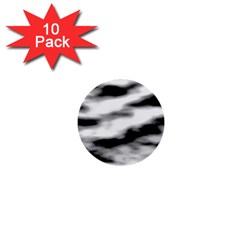 Black Waves Abstract Series No 2 1  Mini Buttons (10 Pack)  by DimitriosArt