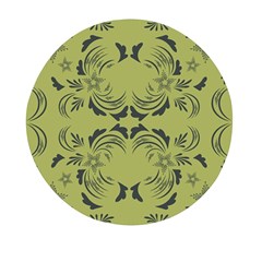 Floral Folk Damask Pattern Fantasy Flowers  Mini Round Pill Box (pack Of 3) by Eskimos