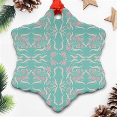 Floral Folk Damask Pattern  Ornament (snowflake) by Eskimos