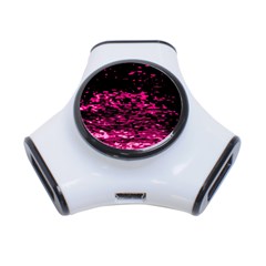 Rose Waves Flow Series 1 3-port Usb Hub by DimitriosArt