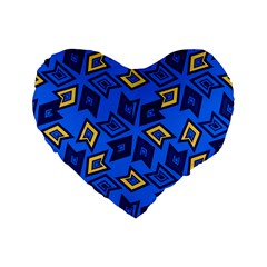 Abstract Pattern Geometric Backgrounds   Standard 16  Premium Flano Heart Shape Cushions by Eskimos