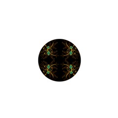 Floral Folk Damask Pattern  1  Mini Buttons by Eskimos