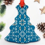 Abstract pattern geometric backgrounds   Christmas Tree Ornament (Two Sides) Back
