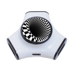 3d Optical Illusion, Dark Hole, Funny Effect 3-port Usb Hub by Casemiro