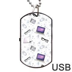 Computer Work Dog Tag Usb Flash (one Side) by SychEva