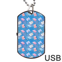 Notepads Pens And Pencils Dog Tag Usb Flash (two Sides) by SychEva