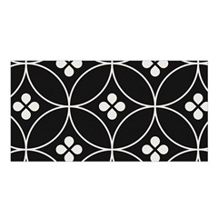 Black And White Pattern Satin Shawl by Valentinaart