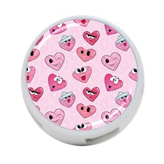 Emoji Heart 4-port Usb Hub (two Sides) by SychEva