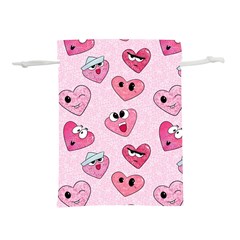 Emoji Heart Lightweight Drawstring Pouch (s) by SychEva