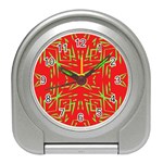 Abstract pattern geometric backgrounds   Travel Alarm Clock Front