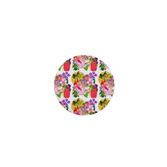 Flowers Pattern 1  Mini Buttons by Sparkle