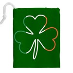 Shamrock Irish Clover St Patrick Drawstring Pouch (4XL) Back