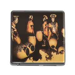 Candombe Drummers Warming Drums Memory Card Reader (square 5 Slot) by dflcprintsclothing