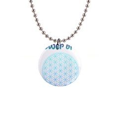 Flower Of Life  1  Button Necklace by tony4urban
