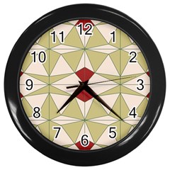 Abstract Pattern Geometric Backgrounds   Wall Clock (black) by Eskimos