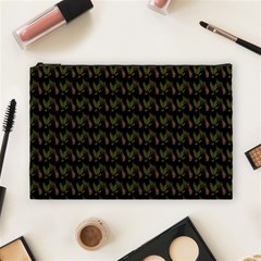 Fern Pattern 2 Black Cosmetic Bag (large) by violetheavensky