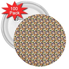 Fun 3  Buttons (100 Pack)  by Sparkle