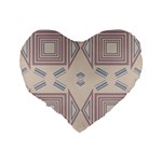 Abstract pattern geometric backgrounds   Standard 16  Premium Flano Heart Shape Cushions Back