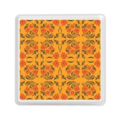 Floral Folk Damask Pattern  Memory Card Reader (square) by Eskimos